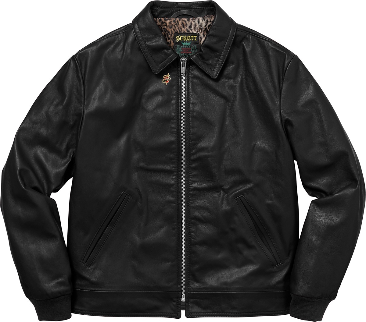 Supreme®/Schott® Leopard Lined Leather Work Jacket view 14